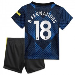Camisola Manchester United Bruno Fernandes 18 Criança Equipamento Terceiro 2021-2022 Manga Curta